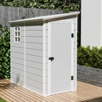 Jasmine Lean-To Pent Plastic Shed Light Grey 4x6